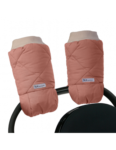 7AM Guantes Warmmuff Rose Dawn Quilted