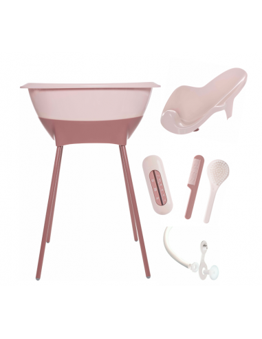 Set Baño Luma rosa patas swow white