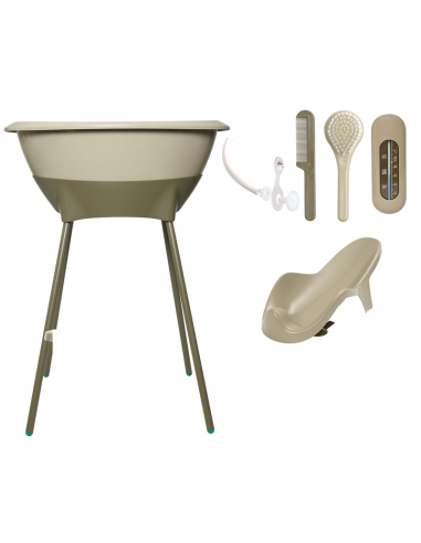 Set Baño Luma olive green patas olive