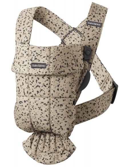 Mochila Porta Bebé Mini woven beige gris