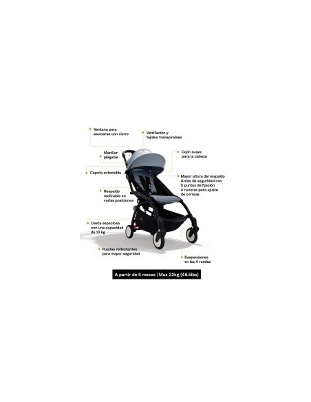 YOYO3 blanco duo blanco basinet black