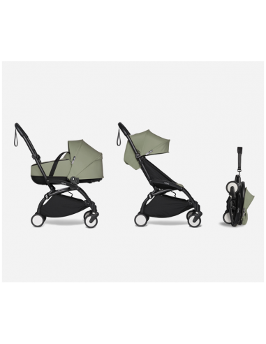 YOYO3 negro duo basinet olive