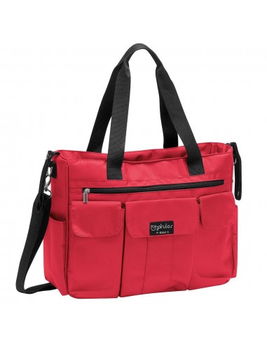 Bolso gemelar microfibra  cambiador rojo